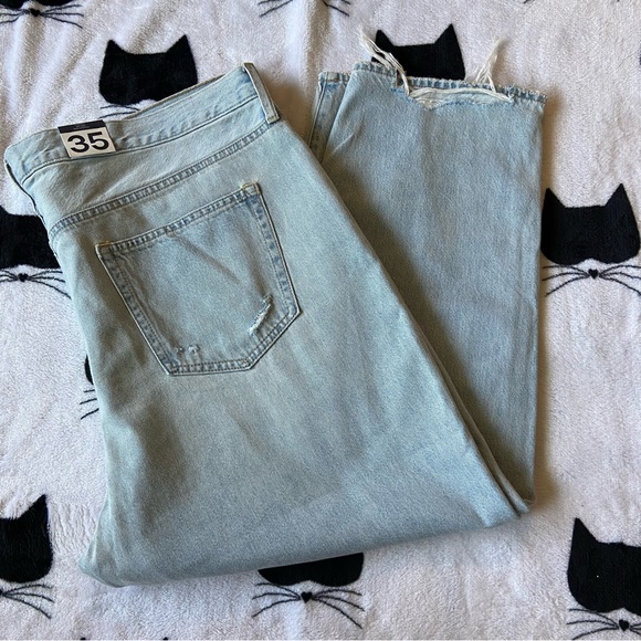 NWT Gap Boyfriend Midrise Straight Jeans Light Wash Distressed 20/35 - Picture 3 of 5